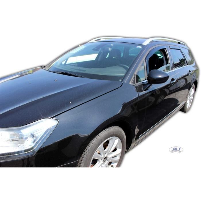 Déflecteurs D'air - J&J AUTOMOTIVE - Heko - Fumé - Acrylique Renforcé - Pour Citroen C5 Break 2008-2017