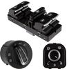 5ND959857 6 Pz/Kit Cromato Interruttori Finestrino Auto Interruttori Fari Controllo Finestrino Interruttore Alzacristalli Elettrico Per VW Golf GTI 5 6 Jetta 6