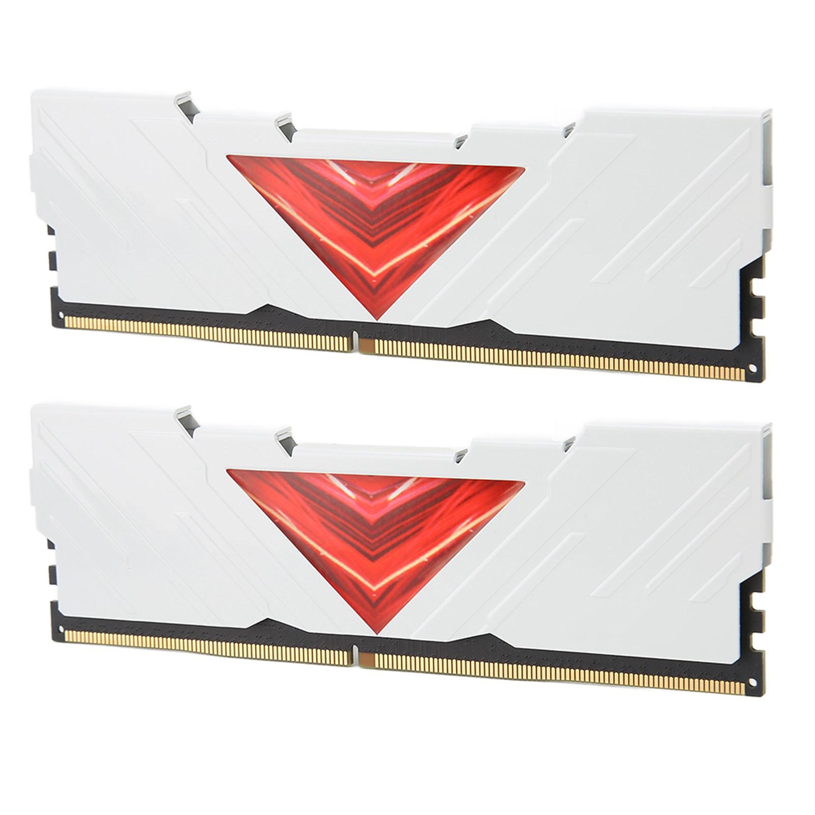 

2 шт. Модуль настільної пам яті 8 ГБ DDR4 3200 МГц 25600 Пропускна здатність Ігрова ОЗУ з алюмінієвого сплаву для комп ютера білий