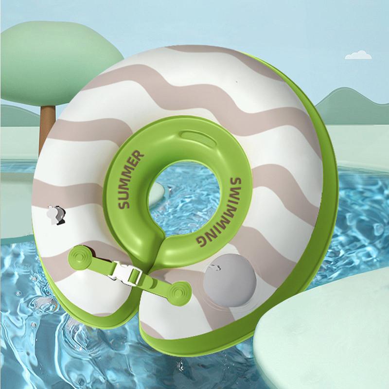 Children's Pvc Inflatable Neck Ring For Newborns Eco-friendly Baby Bath Collar Geometric Pattern Swim Water Activity