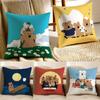 Q-quokka Cute D-Dinotaeng Pillow Case Anti-dustmite Invisible Zipper Sofa Bed
