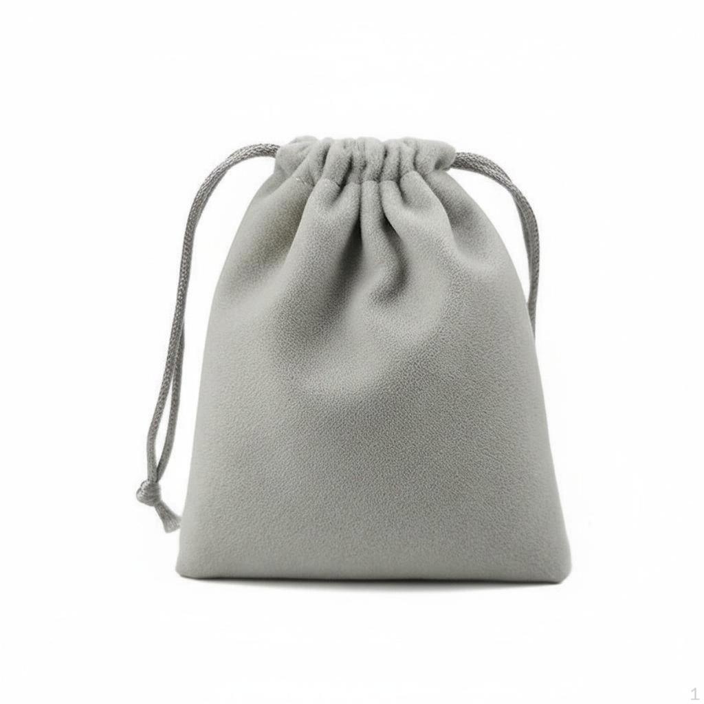 Velvet Drawstring Bag Soft Material Jewelry Pouch Reusable for Party