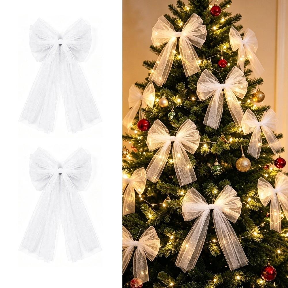 Lightweight Ribbon Bow Hanging Long Streamers Festive Bow Decoration  Christmas Tree Decoration