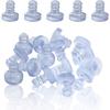 100Pcs Stem Bumper Glides, Glass Top Table Bumpers with Stem for Cabinet Doors Patio Furniture, for 3/16 Inch Holes