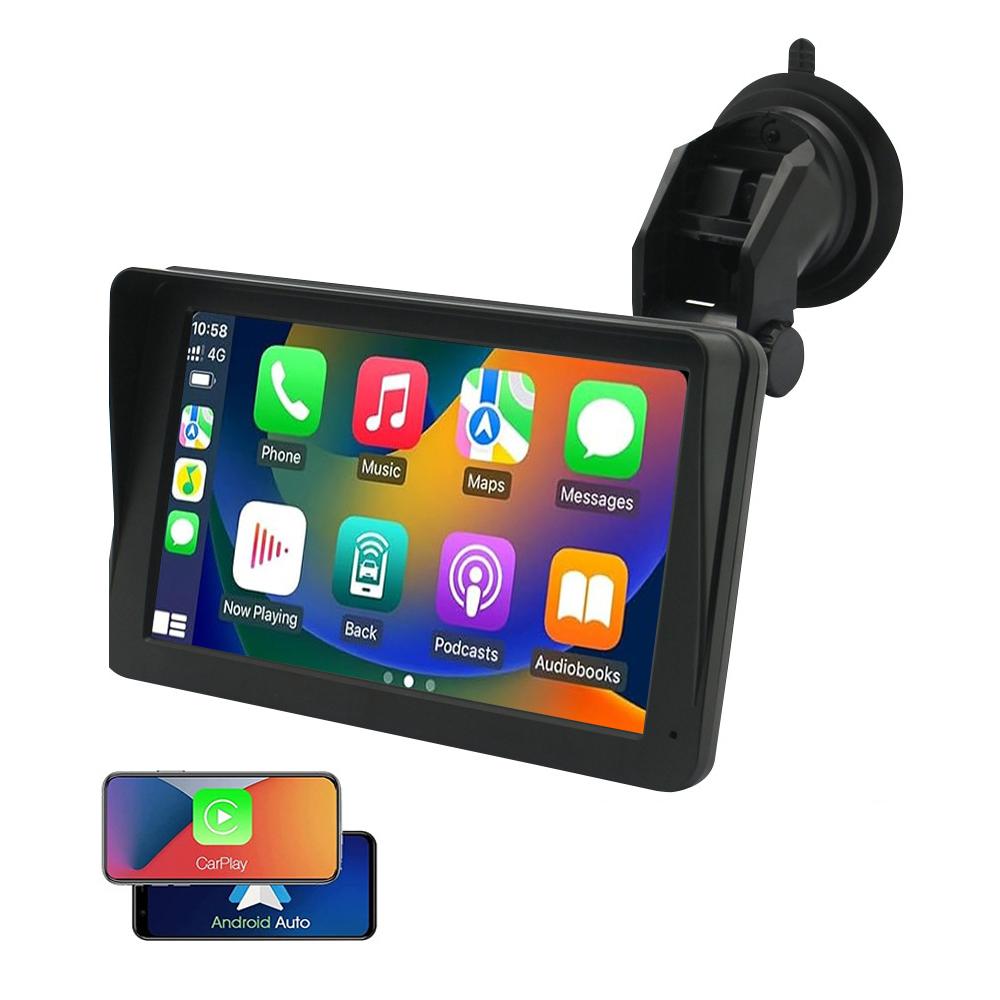 

W506C 7-inch HD Touch Display Car Play with AHD Camera,Portable Car Stereo Support Mirror Link Android Auto Type A