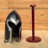 Schwarzer Barbuta-Helm mit Ständer 18 Gauge Stahl Mittelalterlicher Ritter Rüstung Halloween Geschenk