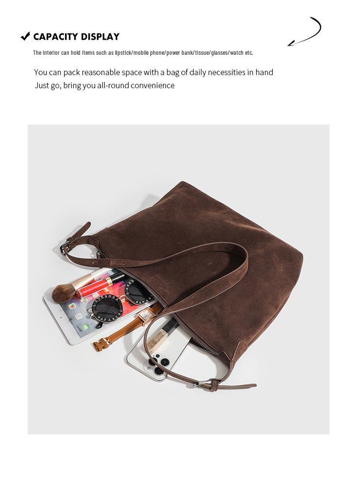 Spring 2025 Versatile High-End Large Capacity Bucket Handbag