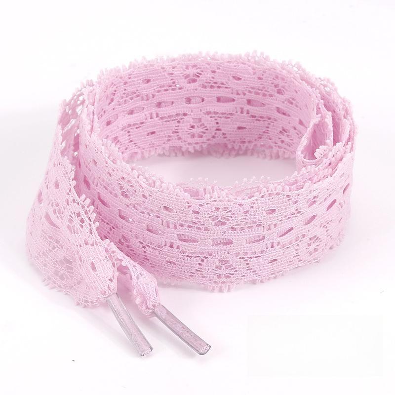 1Pair 100/120/140CM Lace Shoelaces for Women Shoes 2.9CM Width Flat Shoelace for Sneakers Hollow Out Shoe Laces Accessorices