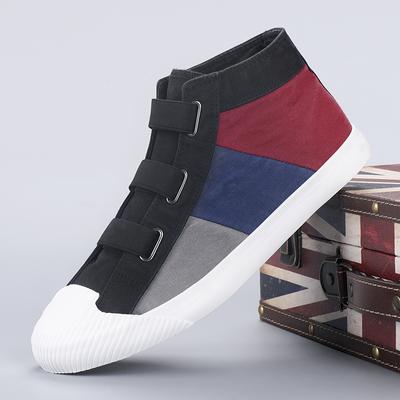 Holfredterse 7 Colour Men Casual Flat Canvas Shoes Elastic Band Slip On Breathable Ankle Shoes Spring Autumn Lightweight 9815