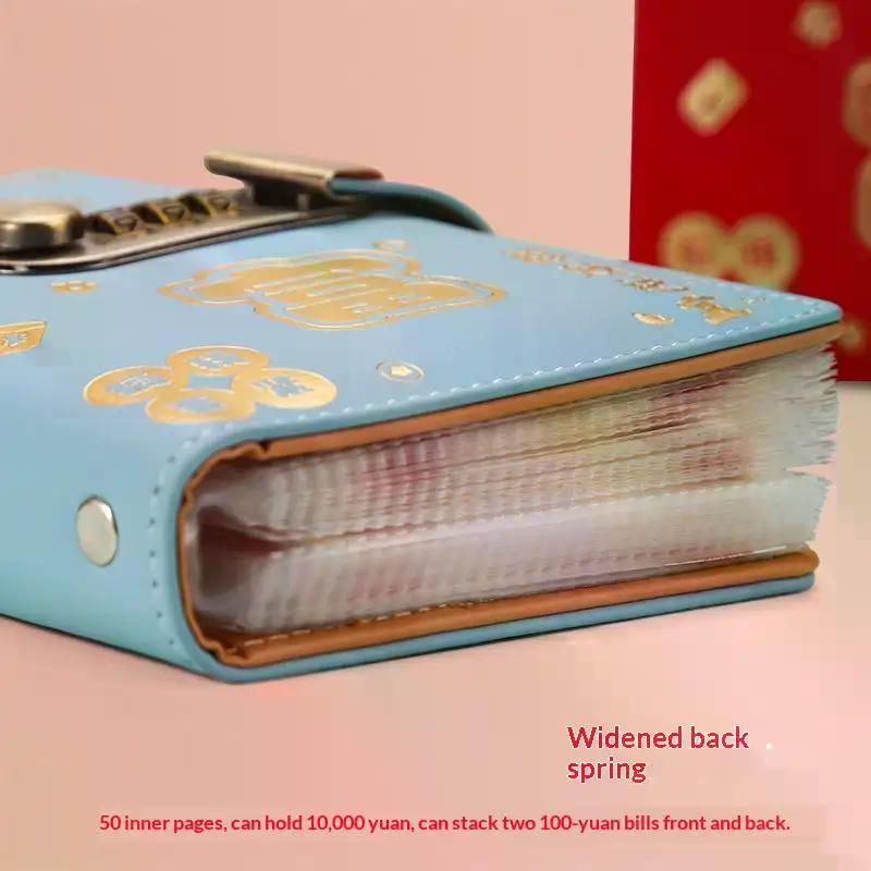 Storage Financial Savings Wallet Get Rich Cash Savings Book Collection Souvenir Book Cash Storage Bag