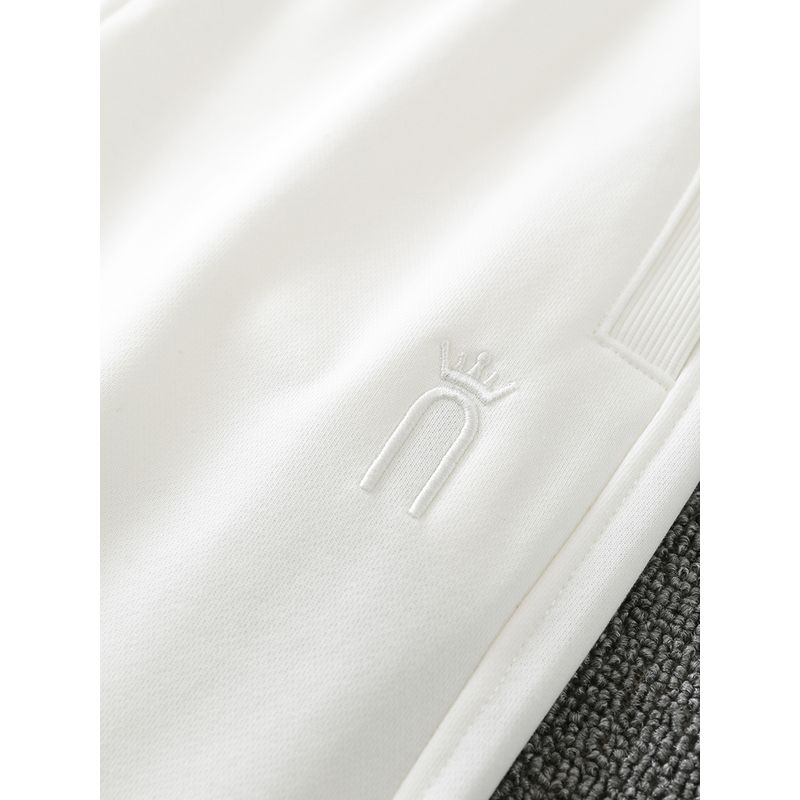 Casual plus Velvet White Spring and Autumn Sports Pants