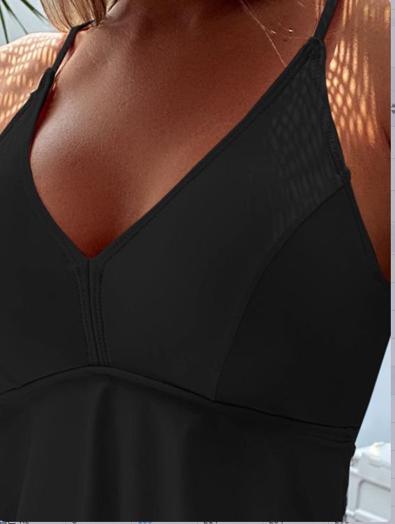 2025 Sexy Tummy Control Solid Color Bikini Set with Sun Protection – European & American Style Women's Vacation Swimwear