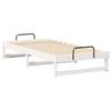 Bed Frame White 75 x 190 cm Solid Pine Wood
