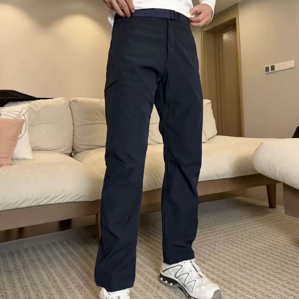 Outdoor Functional Softshell Straight Pants With Multiple Pockets For Mens Hiking And Casual Wear