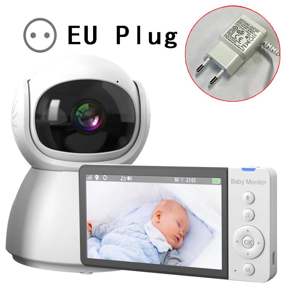 

ABM700 5-inch Baby Monitor 1080P Camera Monitor Transmitter+Receiver Set Support Two-Way Voice EU Plug