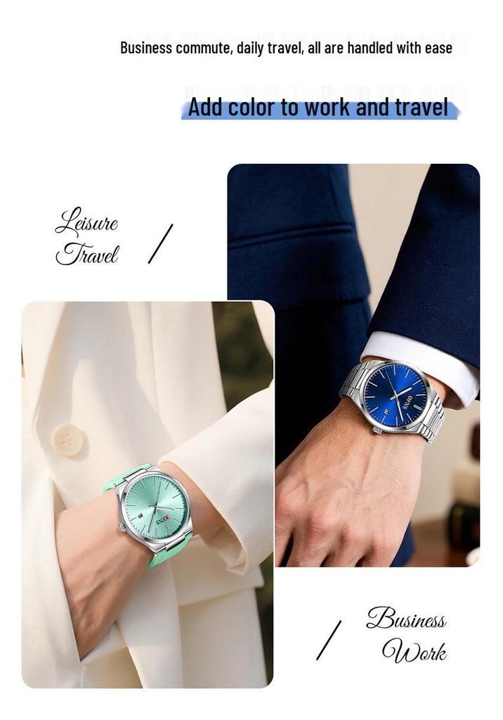 Oufanni TEMU Unisex Waterproof Quartz Watch with Date Display