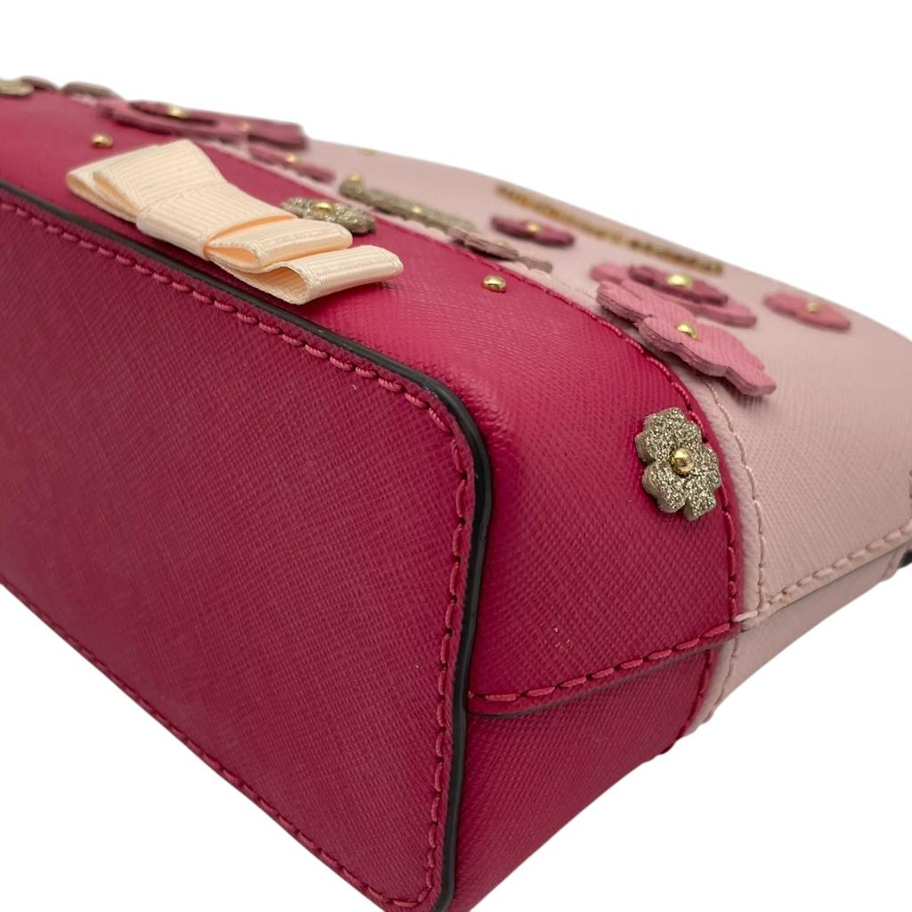 Used Michael Kors Pouch / Cosmetic Pouch Flower Applique Dome PouchPouch pink PVC/leather Women