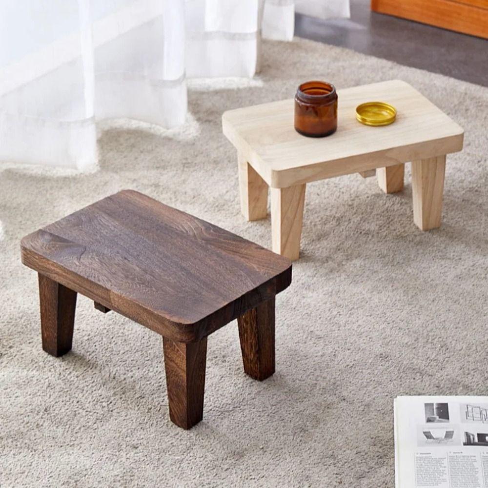 Japanese-style Small Stool Solid Wood Home Low Stool Coffee Table Shoe-changing Stools Indoor