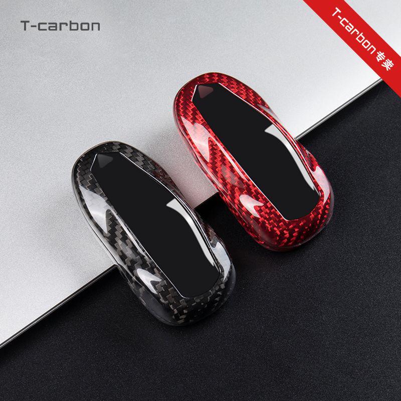 Real Carbon Fiber Key Case for Tesla Model 3 Sedan