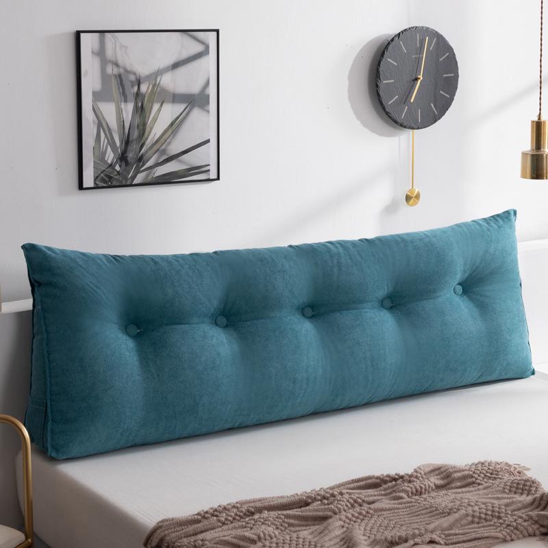 Korean Velvet Nordic Triangle Headboard Cushion: Removable, Washable, Tatami Soft Pack, Lumbar Support, Large Backrest Pillow