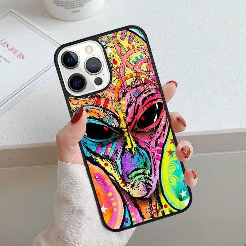 Sky Aliens UFO Astronauts Lovely Phone Case For iPhone 17 Air 11 12 13 14 15 16 Pro Max Cover For iPhone 17 Air Max Plus