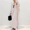 Women's Dress with Loose Striped Prints, Fashionable Women's Dress, Plus-size Long Cardigan Dress
