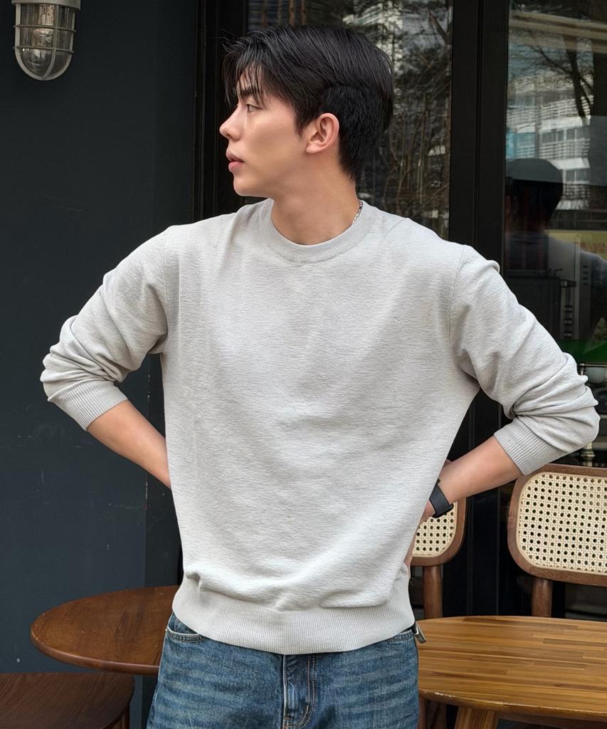 MINDBRIDGE Washable Linen-Like Semi-Overfit Knit