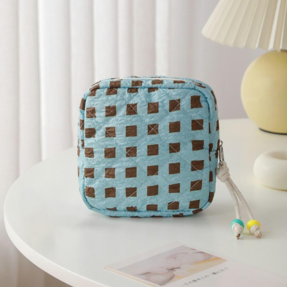 Printed Floral Cosmetic Bag Lipstick Makeup Organizer Case Sanitary Napkins Storage Pouch Travel Earphone Coin Storage Bag