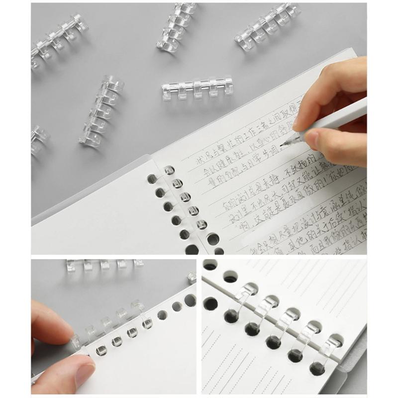 5-Ring Binding Clip 0.63" Diameter 5-ring Binding Coils Binding Comb Clip Closure Open for All Loose-leaf Notebooks