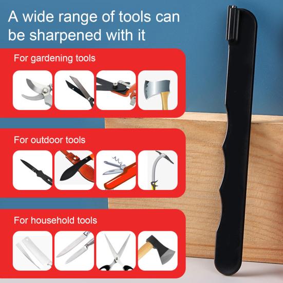 Tuin gereedschap slijper Multifunctionele slijpsteen voor Messen Scharen Bijlen Heggescharen Snoeischaren Draagbare zak slijper voor Kamperen Vissen