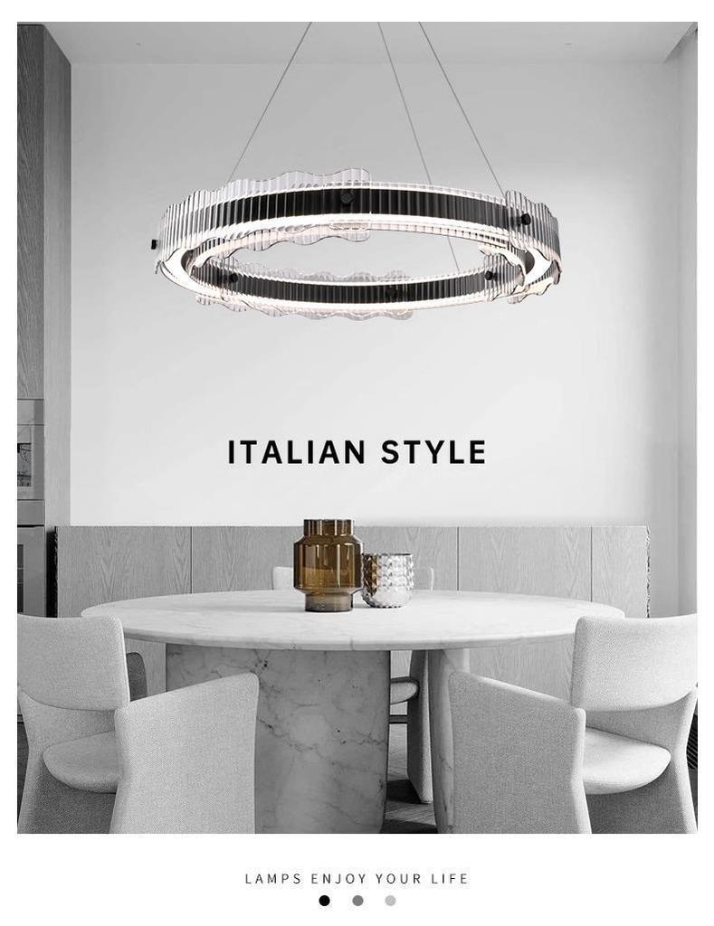 Nordic Minimalist Chandelier: Modern Glass Light for Living Room, Bedroom, Study, or Restaurant