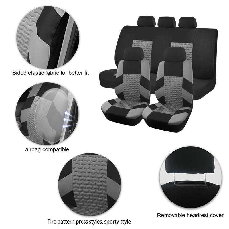 Fashion Universal Full Set Car Seat Covers Auto Seat Decoration Rear Front Auto Seat Cover Car Cushion Protector Case Cover
