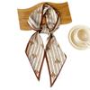 Retro fashion chain scarf long small silk scarf spring and summer matching shirt shirt ribbon French tied hair streamer