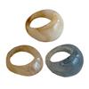 Wide Band Colorful Resin Rings Thick Resin Rings For Women Bold Stackable Statement Finger Band Accessories