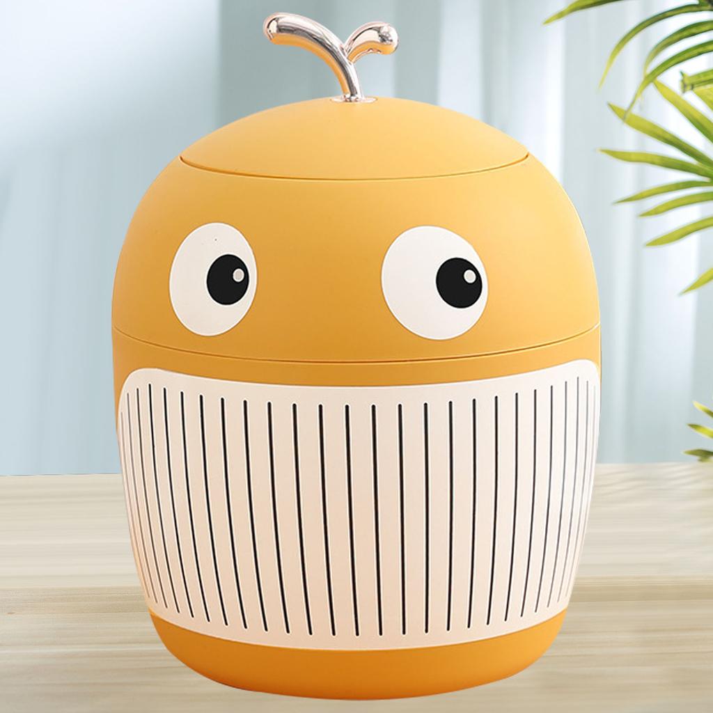 Little Whale Trash Can Mini Cute Light Luxury Garbage Bin Portable Multifunctional Trash Can for