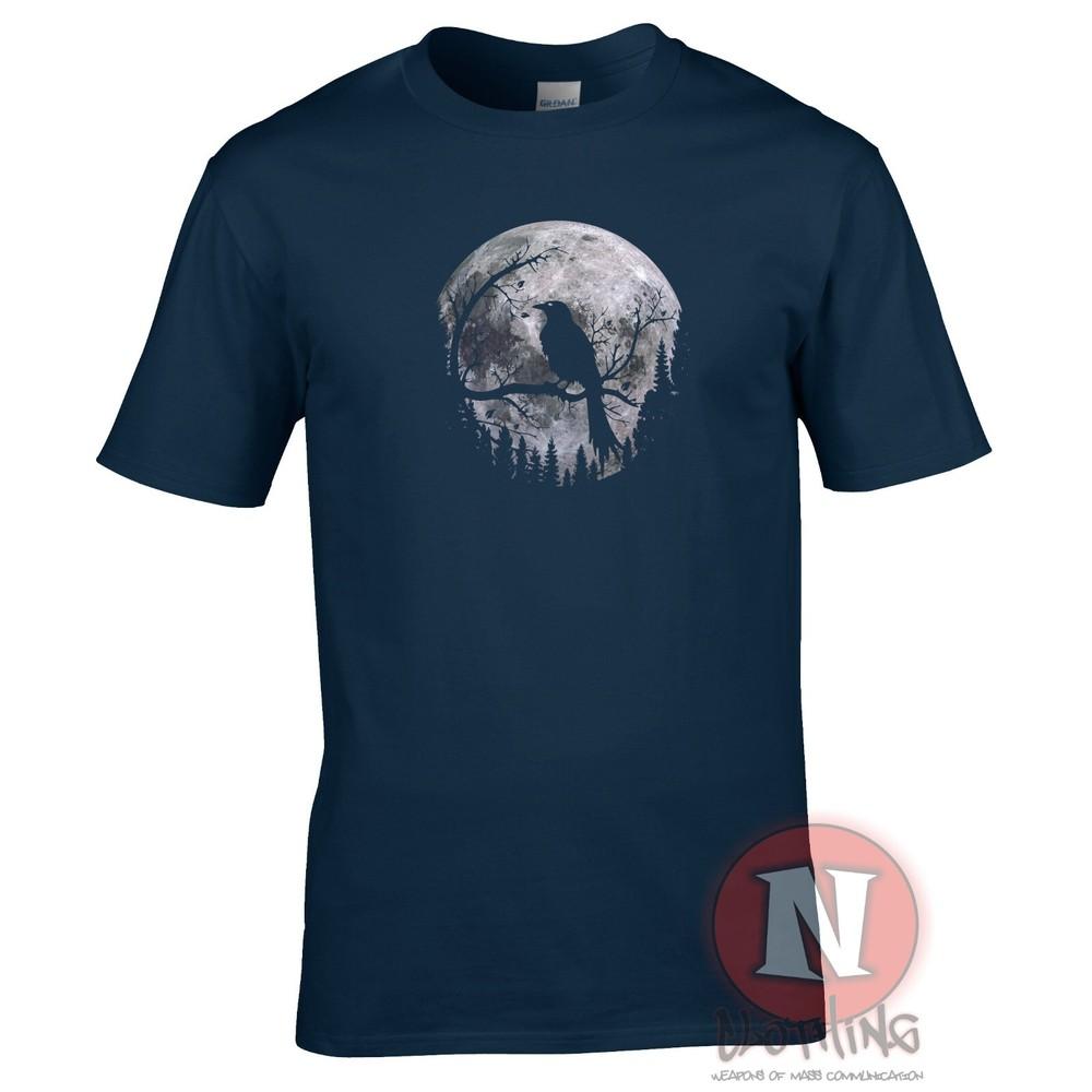 Crow And The Moon TShirt Art Festival Grunge Y2k Gothic S