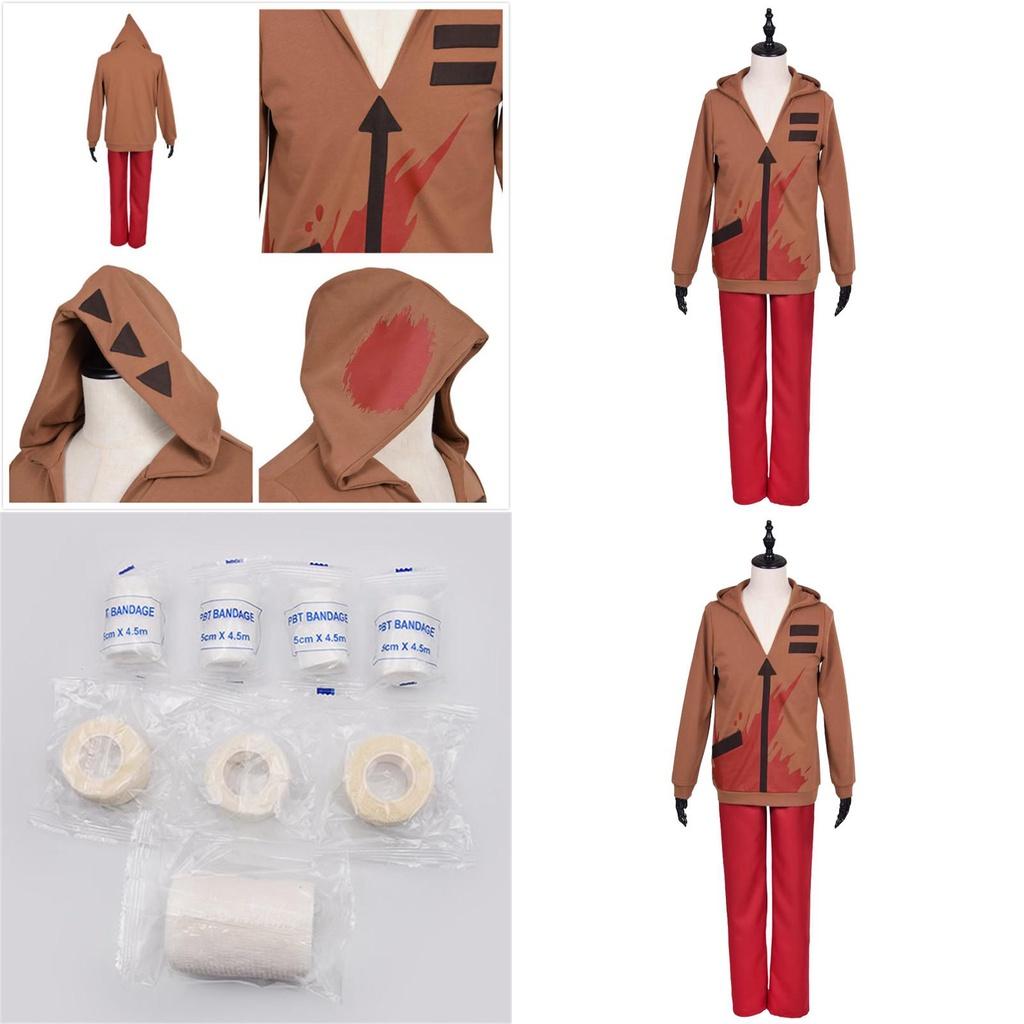 Exquisite Adults Mens Angels Of Death Isaac Foster Wigs Zack Hoodie Jacket Pants Costume