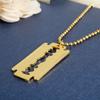 Blade And Razor Design Alloy Pendant Necklace With Electroplated Finish For Men And Women