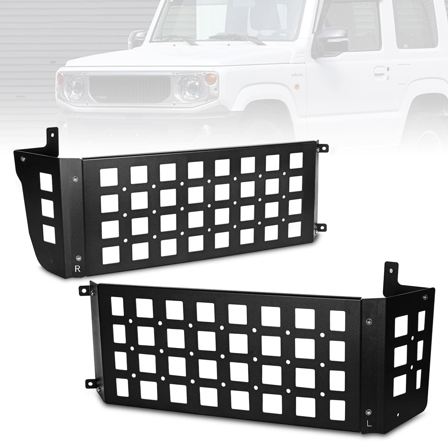 

New Suzuki Jimny Storage Rack for JB64 and Jimny Sierra JB74 Left and Right Storage Rear Storage and Customizable Interior Set (2018-Present Models) -