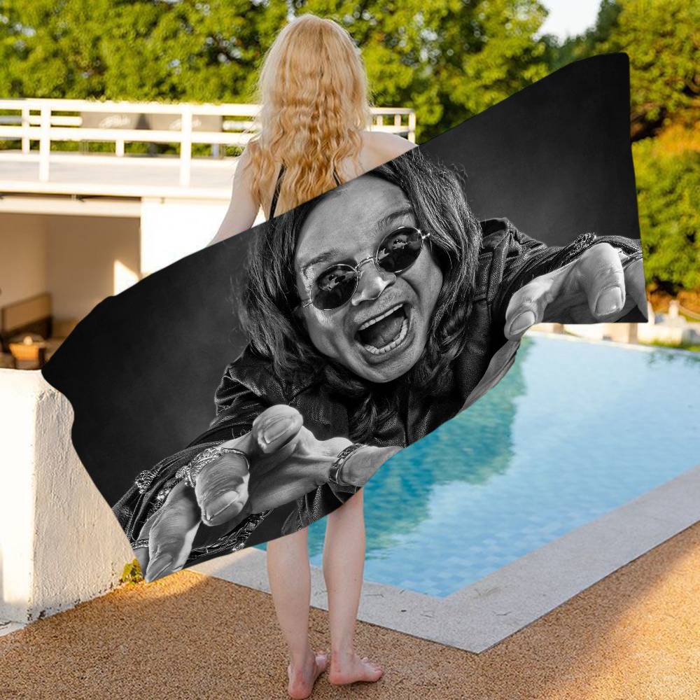 

Classic Rock Singer O-Ozzy Beach Towel Colorful Bath Towels For Girl Microfiber Quick Dry Sand Free Beach Yoga Spa W30*H60(CM)