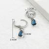 Ovale blaue Kristallohrringe für Damen mit Nischen-High-End-Mode, geometrische Ohrringe, Modeohrringe