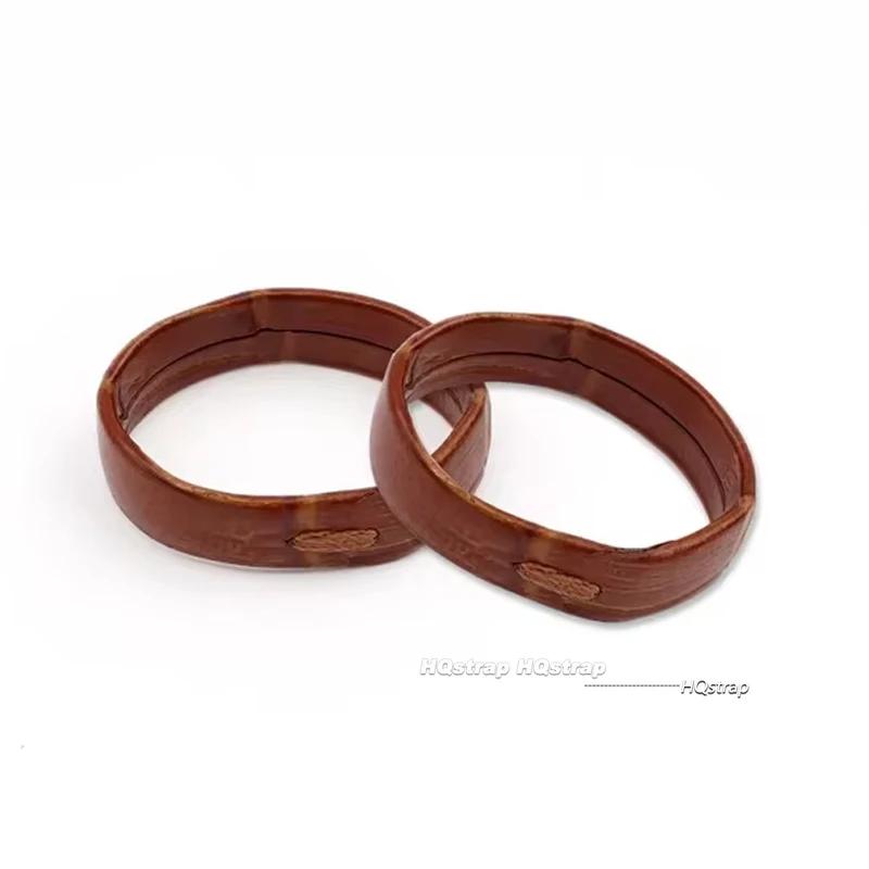 

Leather Watch Band Ring Buckle Watch Strap Keeper Loop Watchband Replacement Ring for 16mm 18mm 20mm 22mm 24mm 26mm Watch Straps 14mm темно-коричневого