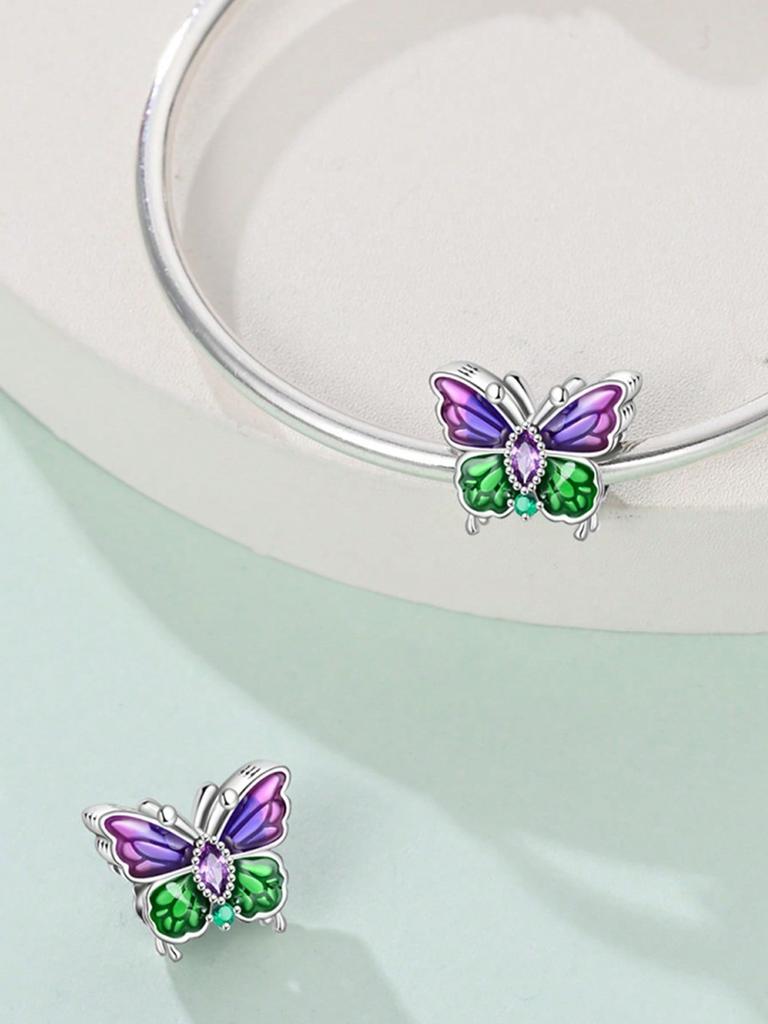 Charm Beautiful Plata Spring Butterflies Bead For Charm Originales Bracelets Bead Jewelry Crafting WomenS Gifts