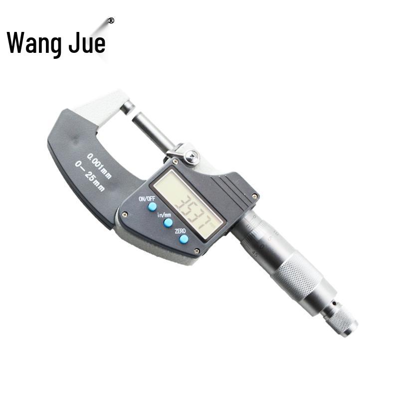 Wang Jue Digital Three-Button Micrometer 0-100mm 0.01mm Precision Tool 0-25 mm