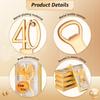 25Pcs Golden Bottle Openers, 40/60/70/80th Birthday Favors - Wedding Party Souvenirs Return Gifts for Guests