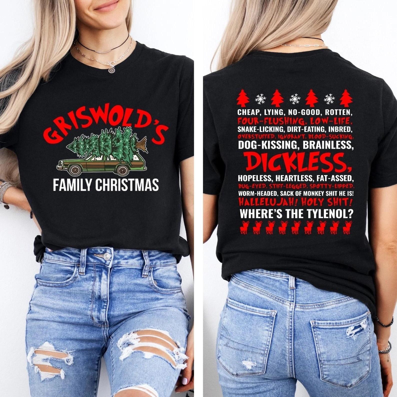 Griswold Christmas Shirt, Funny Christmas 2 Side T Shirt Q784 S