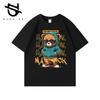 2026 Summer Boys Baby Cotton T-shirts Cool Cartoon Bear Graphic Tees Cute Children Clothes Daily Casual Black Sports Top
