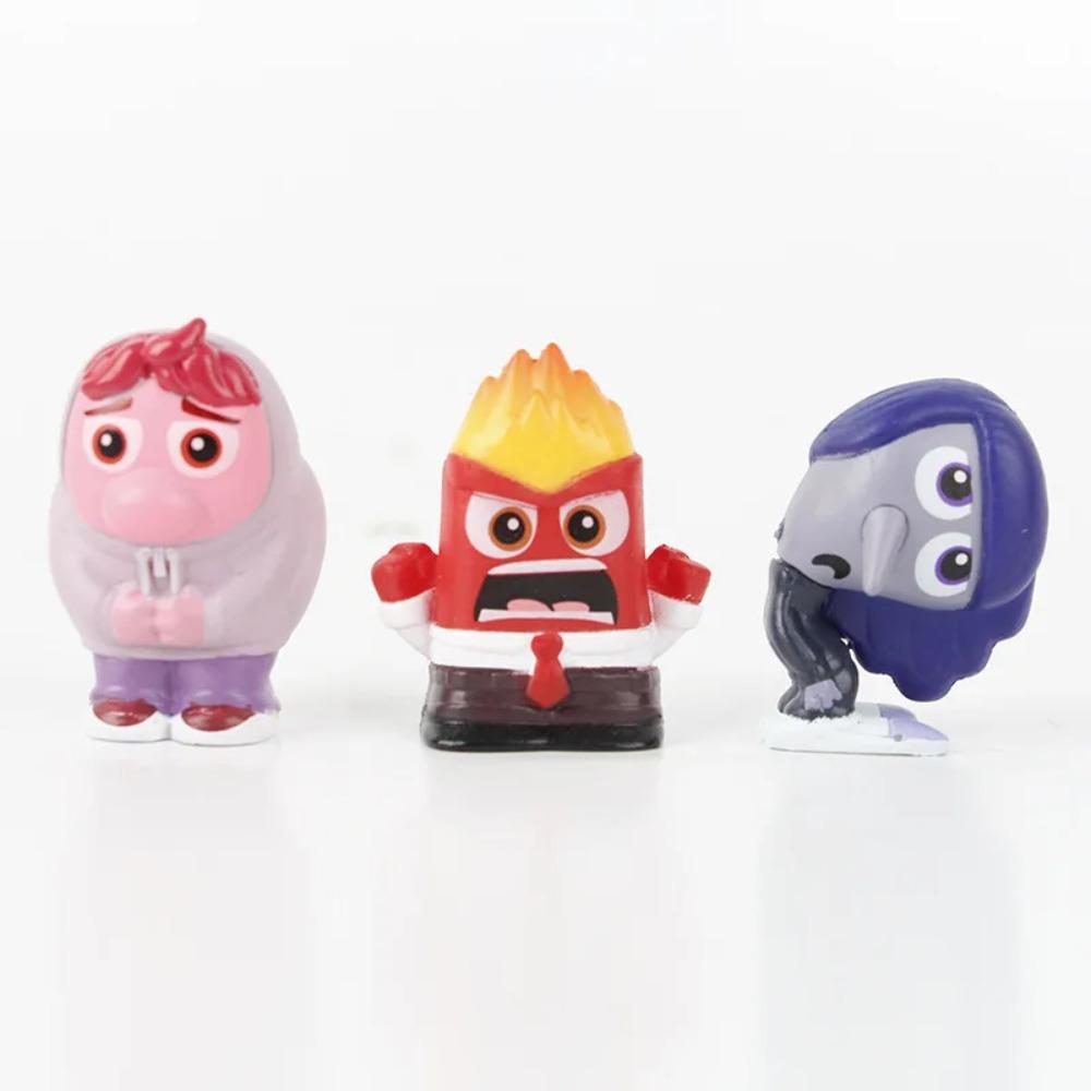 9pcs/set Inside Out Intensa Mente Vice Versa Joy Sadness Anger Disgust Fear Action Figure Cartoon Doll Collection PVC Model