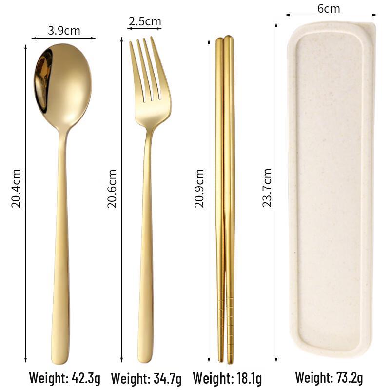 Ruhan Golden 3-Piece Cutlery Set