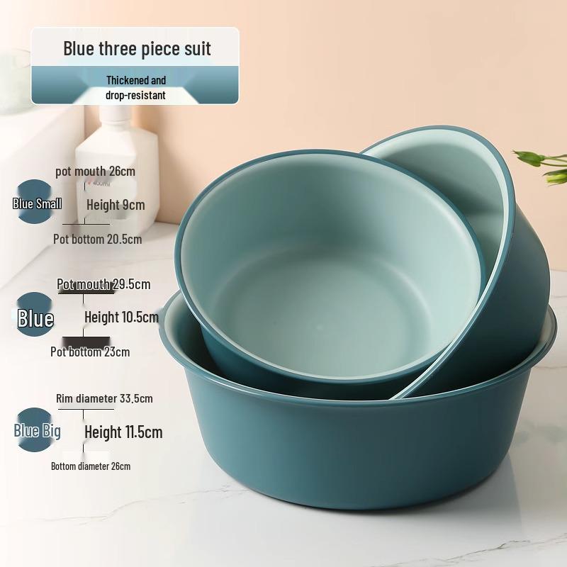 Durable Extra Thick Plastic Washbasin for Household or Dormitory Use